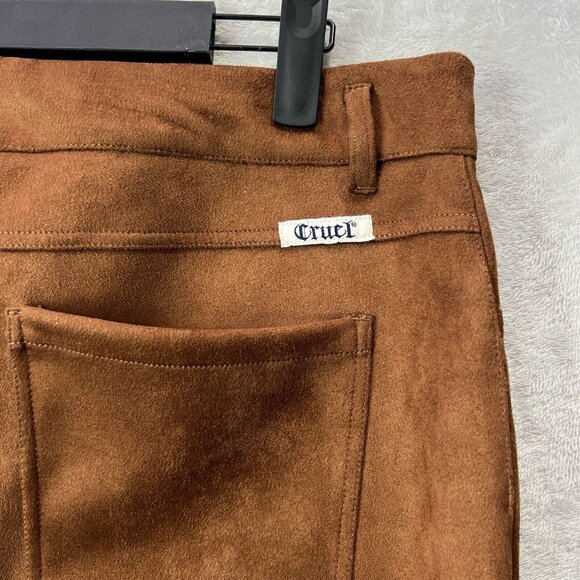 Cruel Denim Suede Pants Women’s Medium Faux Leather Western Rodeo Cowgirl Wear - Picture 3 of 10